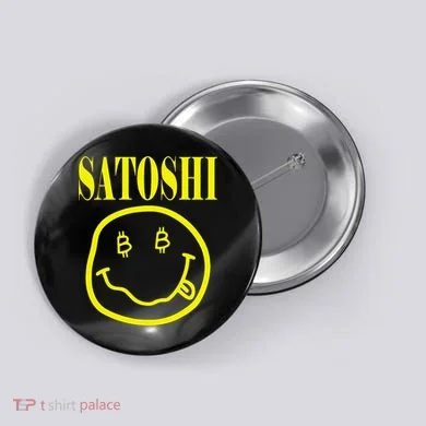 Satoshi Yellow Smile Face Button