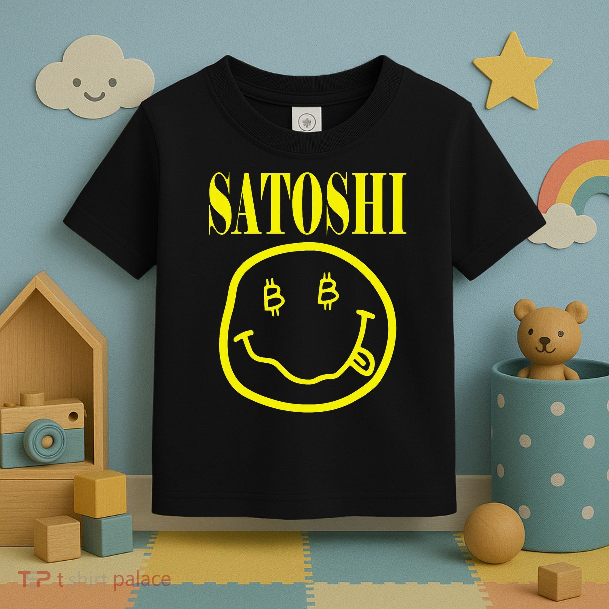 Satoshi Yellow Smile Face Toddler T-Shirt