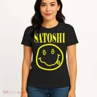 Satoshi Yellow Smile Face Women's T-Shirt thumb 4