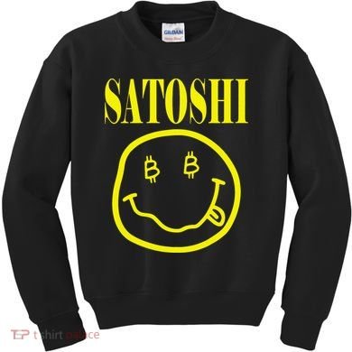 Satoshi Yellow Smile Face Kids Sweatshirt