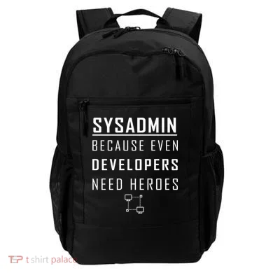 Sysadmin Because Even Developers Need Heroes Backpack