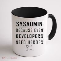Sysadmin Because Even Developers Need Heroes Coffee Mug thumb 1