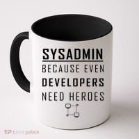 Sysadmin Because Even Developers Need Heroes Coffee Mug thumb 0