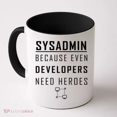 Sysadmin Because Even Developers Need Heroes Coffee Mug