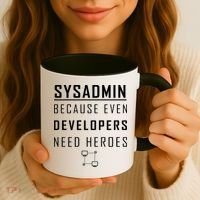 Sysadmin Because Even Developers Need Heroes Coffee Mug thumb 3
