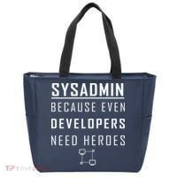 Sysadmin Because Even Developers Need Heroes Tote Bag thumb 0