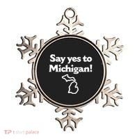 Say Yes To Michigan Ornament thumb 0