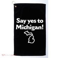Say Yes To Michigan Golf Towel thumb 0