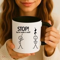 Stop You're Under A Rest Funny Coffee Mug thumb 3