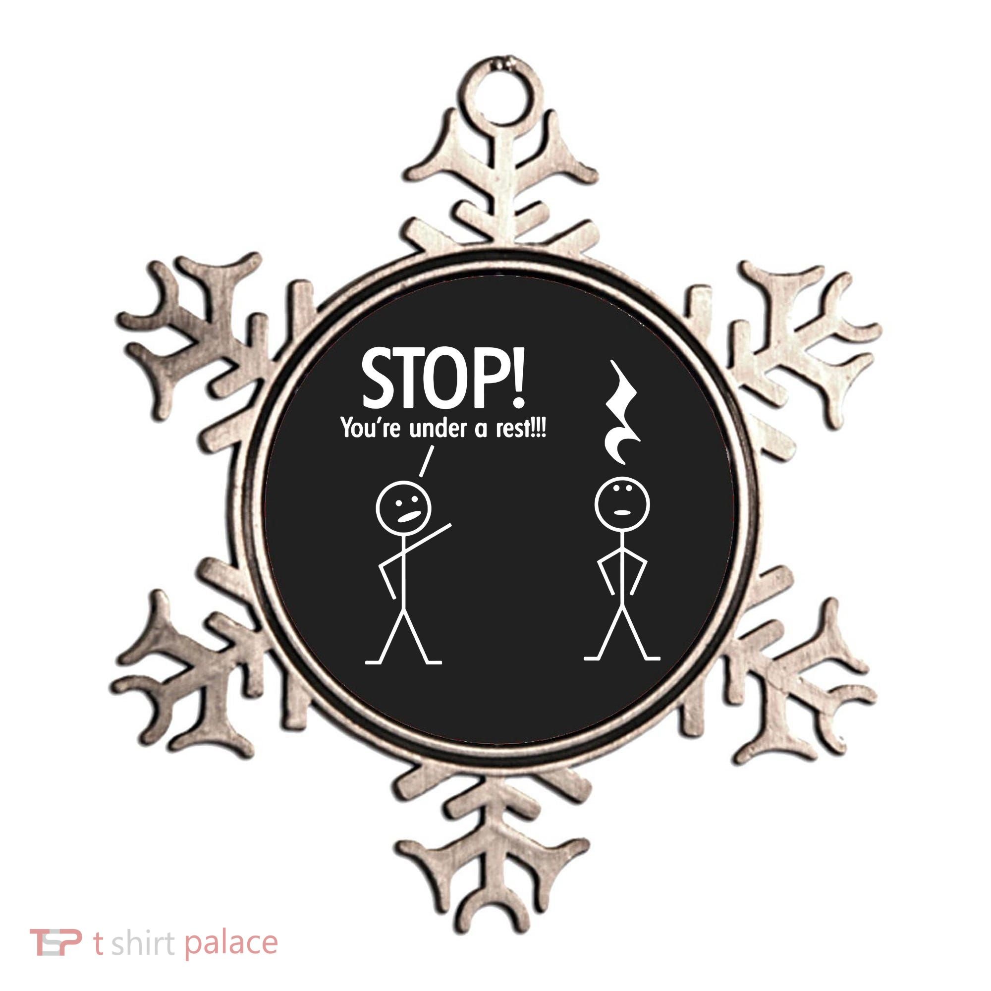 Stop You're Under A Rest Funny Ornament
