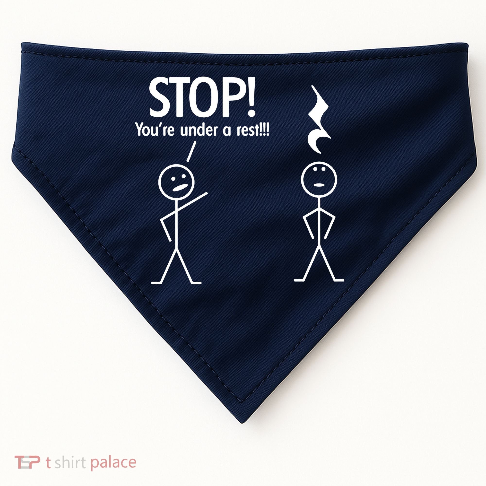 Stop You're Under A Rest Funny USA-Made Doggie Bandana