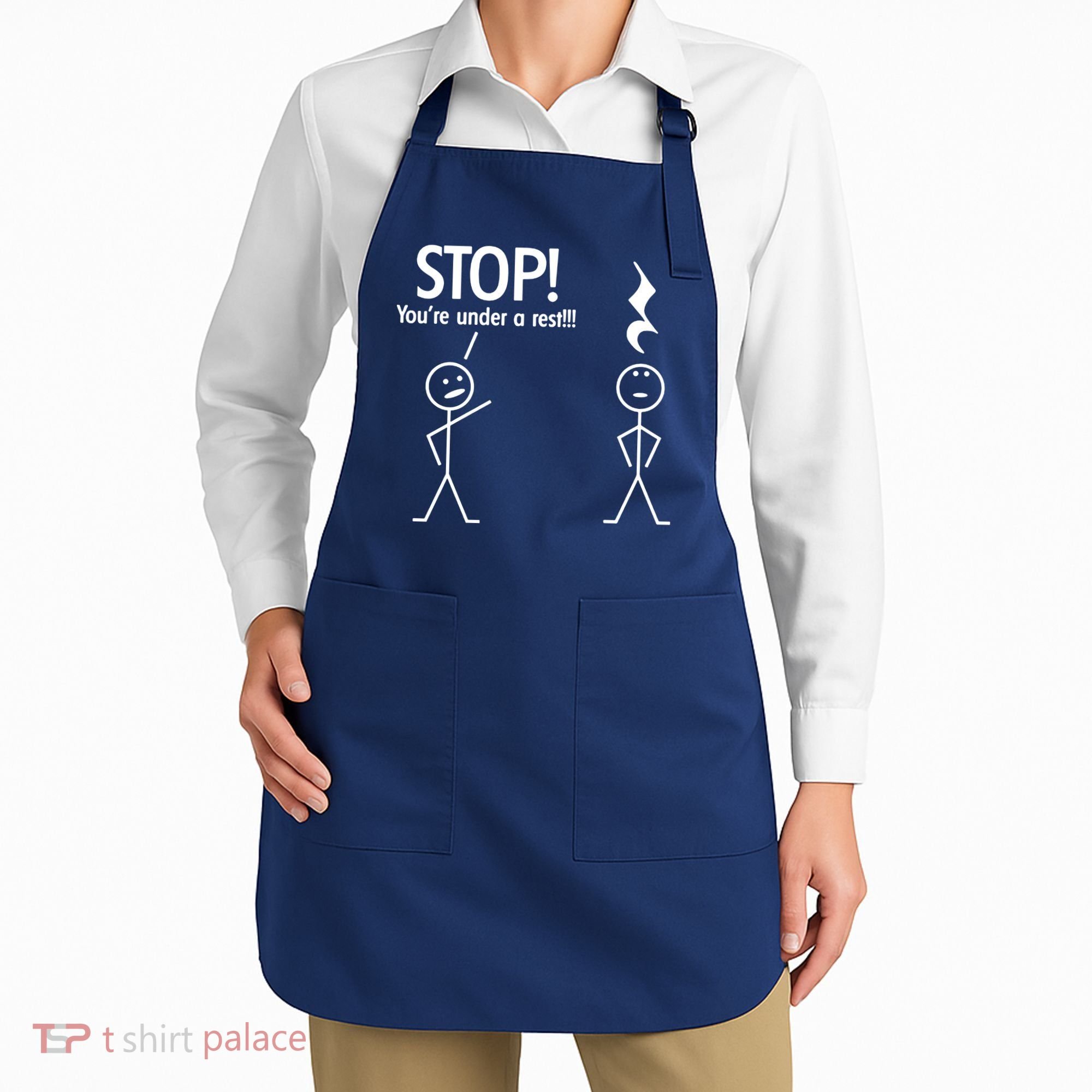 Stop You're Under A Rest Funny Apron