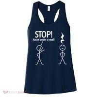 Stop You're Under A Rest Funny Women's Tank Top thumb 0