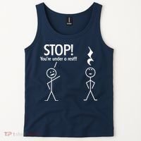 Stop You're Under A Rest Funny Tank Top thumb 2