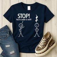 Stop You're Under A Rest Funny Women's T-Shirt thumb 3