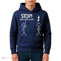 Stop You're Under A Rest Funny Kids Hoodie thumb 4