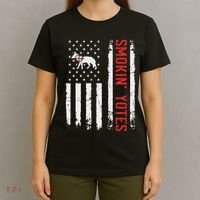Smokin Yotes Vintage Us Flag Coyote Hunter Hunting Yotes T-Shirt thumb 4