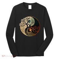 Spiritual Yin Yang Buddhist Tree Of Life Long Sleeve Shirt thumb 0