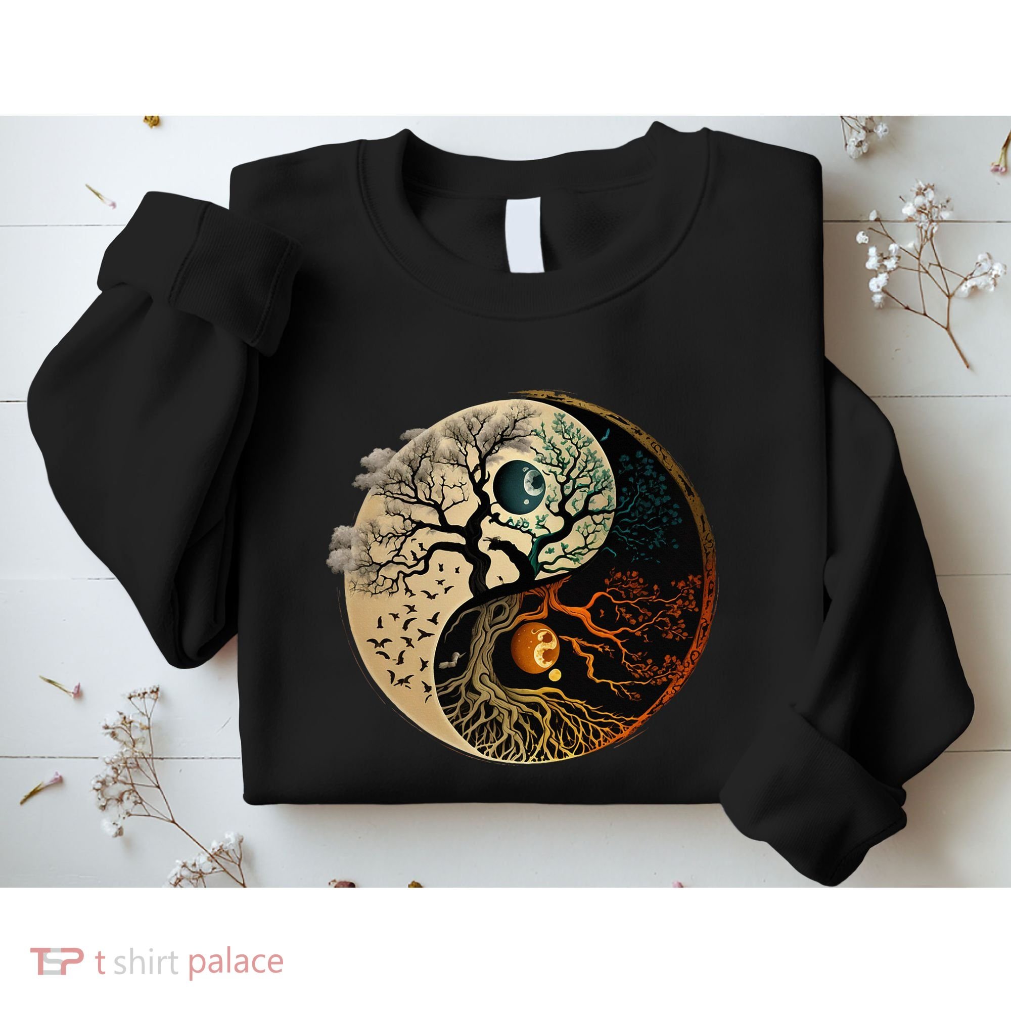 Spiritual Yin Yang Buddhist Tree Of Life Sweatshirt