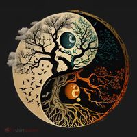 Spiritual Yin Yang Buddhist Tree Of Life Sweatshirt thumb 3