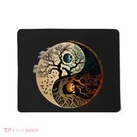 Spiritual Yin Yang Buddhist Tree Of Life Mousepad thumb 0