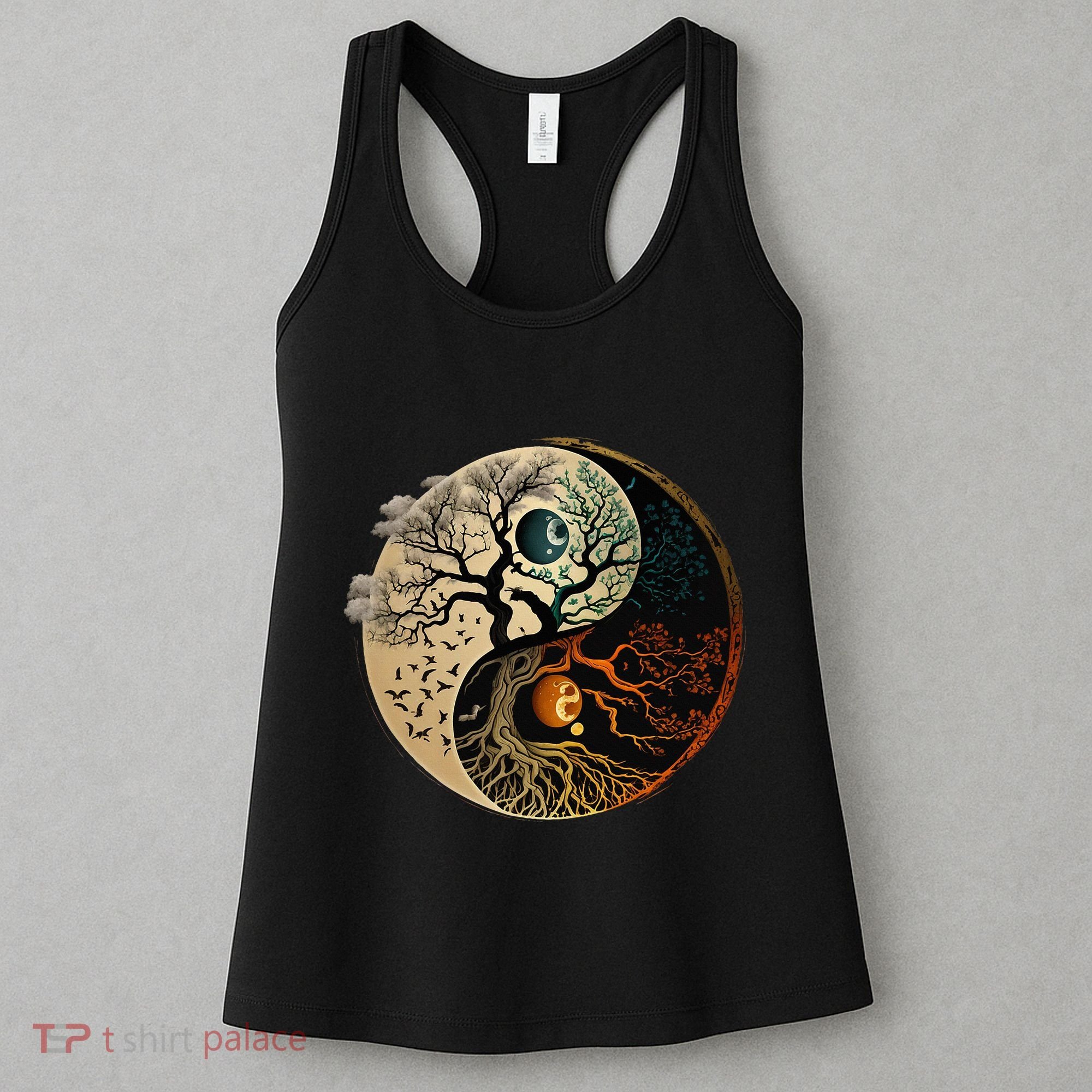 Spiritual Yin Yang Buddhist Tree Of Life Women's Tank Top