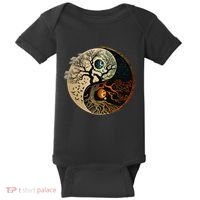 Spiritual Yin Yang Buddhist Tree Of Life Baby Bodysuit thumb 0