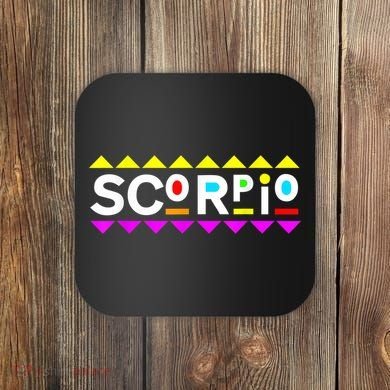Scorpio Zodiac 90s Style Coaster