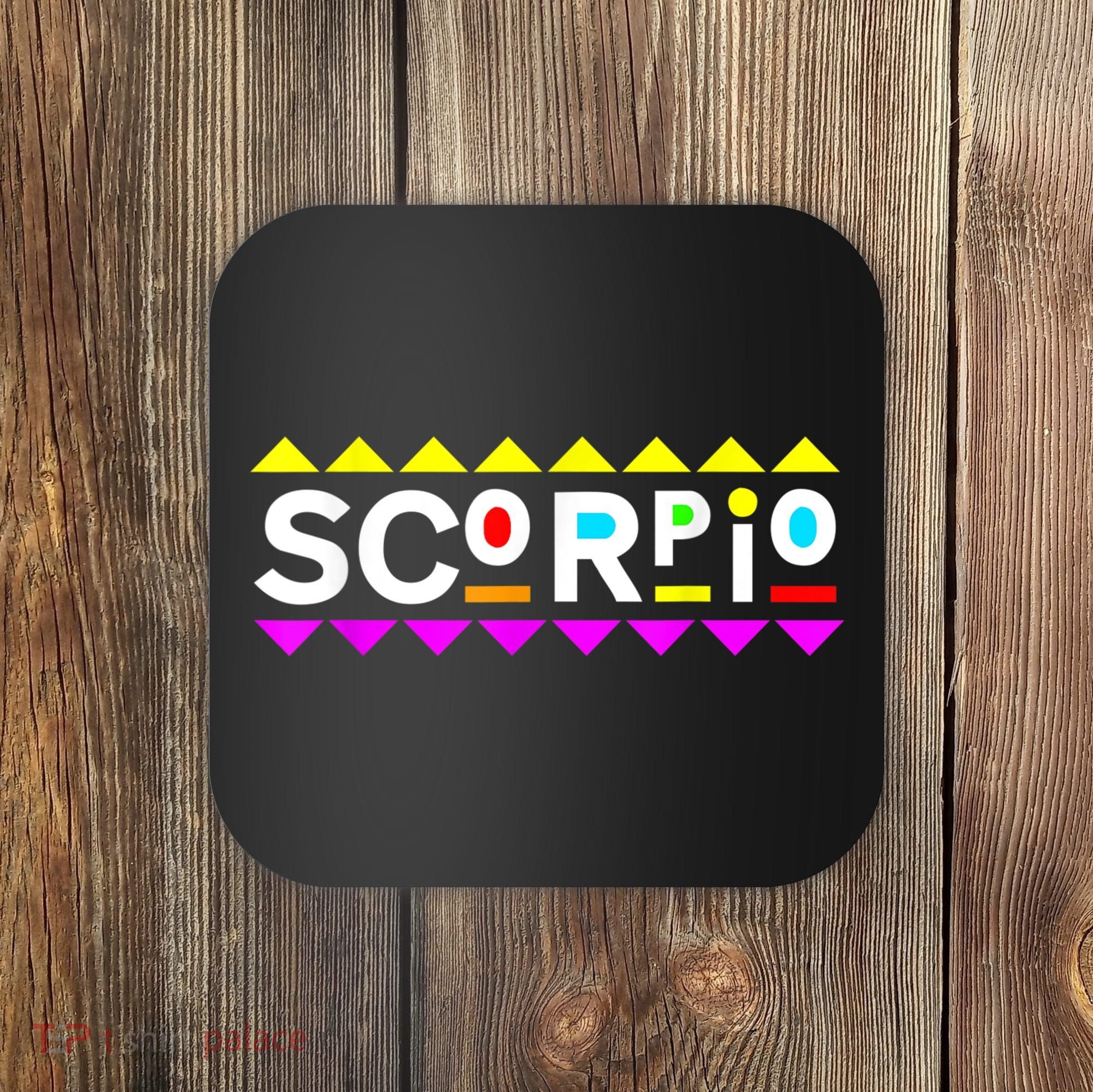 Scorpio Zodiac 90s Style Coaster
