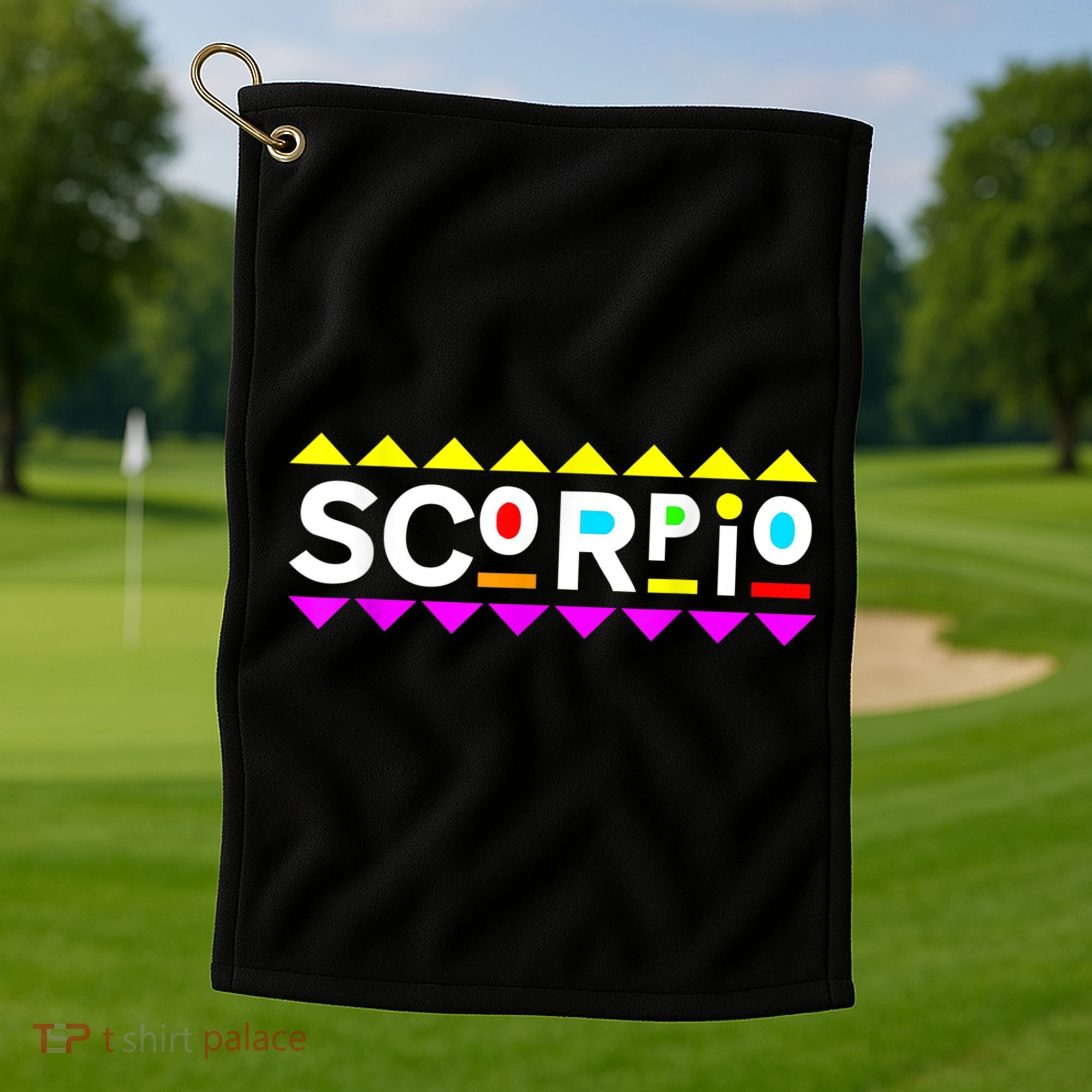 Scorpio Zodiac 90s Style Golf Towel