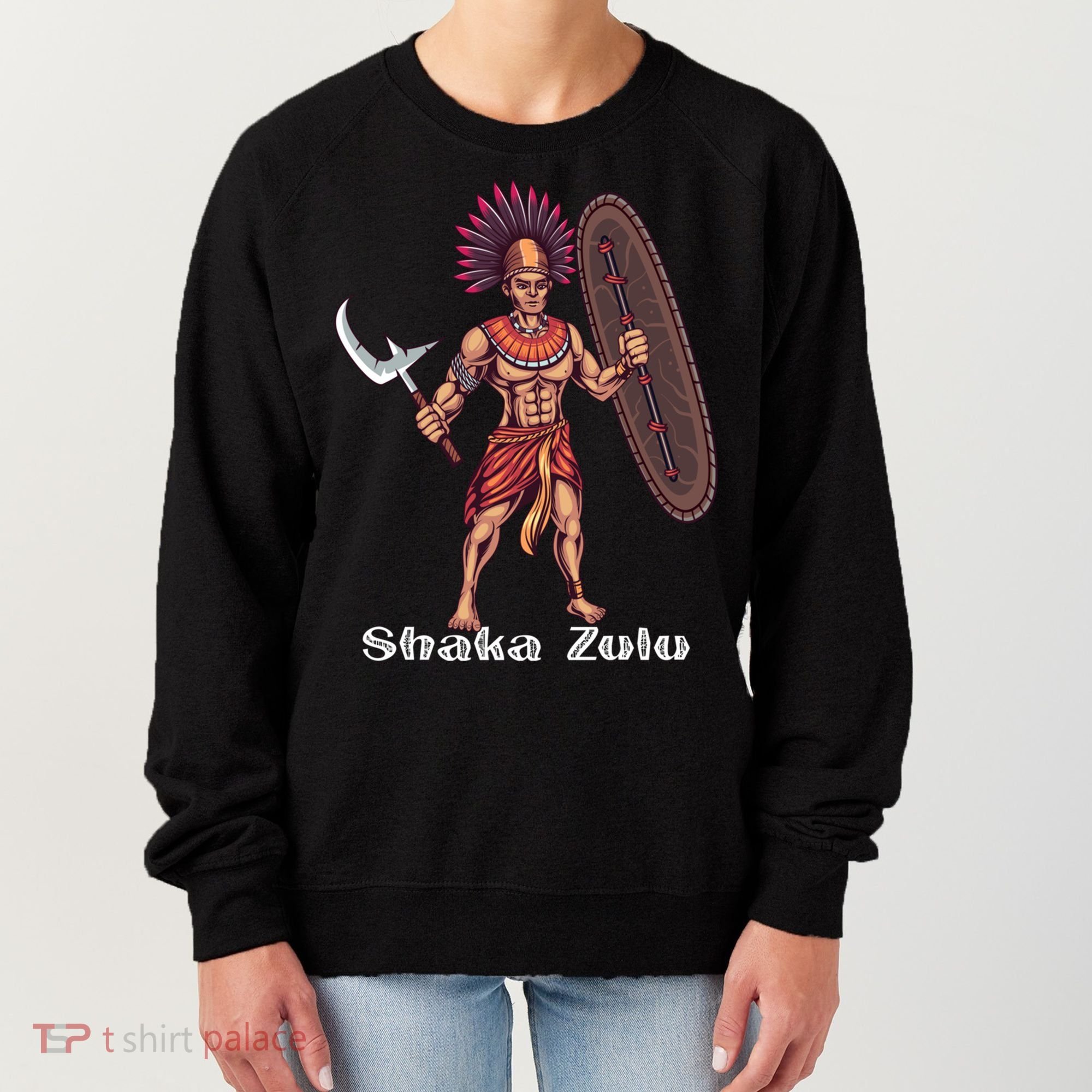 Shaka Zulu African Warrior Leader African King Juneteenth Gift Women's Sweatshirt