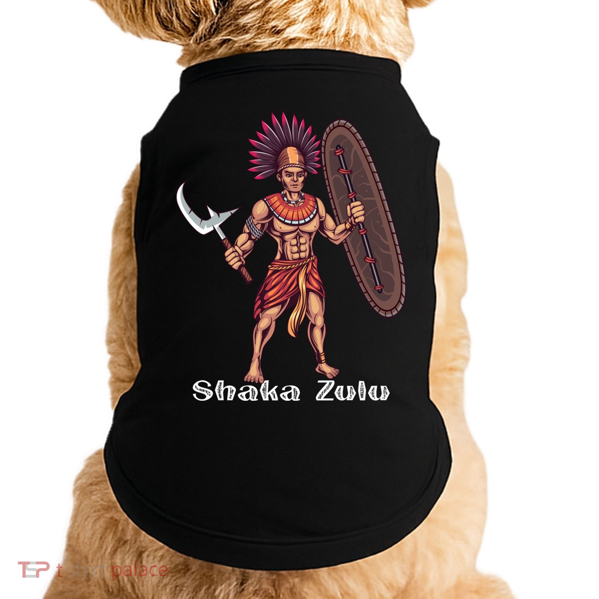 Shaka Zulu African Warrior Leader African King Juneteenth Gift Doggie Tank