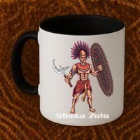 Shaka Zulu African Warrior Leader African King Juneteenth Gift Coffee Mug thumb 2