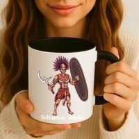 Shaka Zulu African Warrior Leader African King Juneteenth Gift Coffee Mug thumb 3