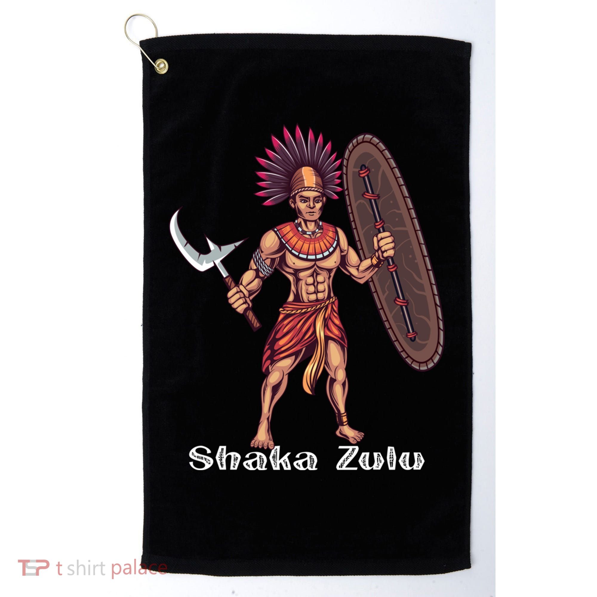 Shaka Zulu African Warrior Leader African King Juneteenth Gift Golf Towel