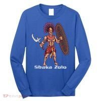 Shaka Zulu African Warrior Leader African King Juneteenth Gift Long Sleeve Shirt thumb 0