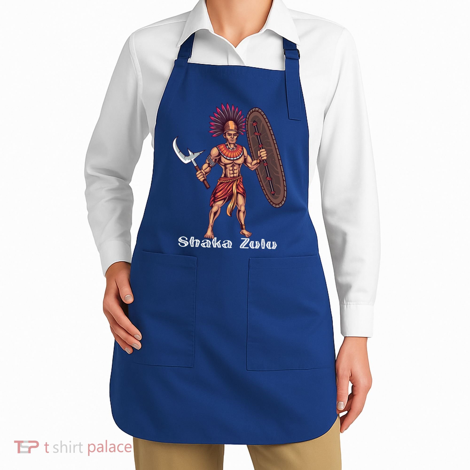 Shaka Zulu African Warrior Leader African King Juneteenth Gift Apron
