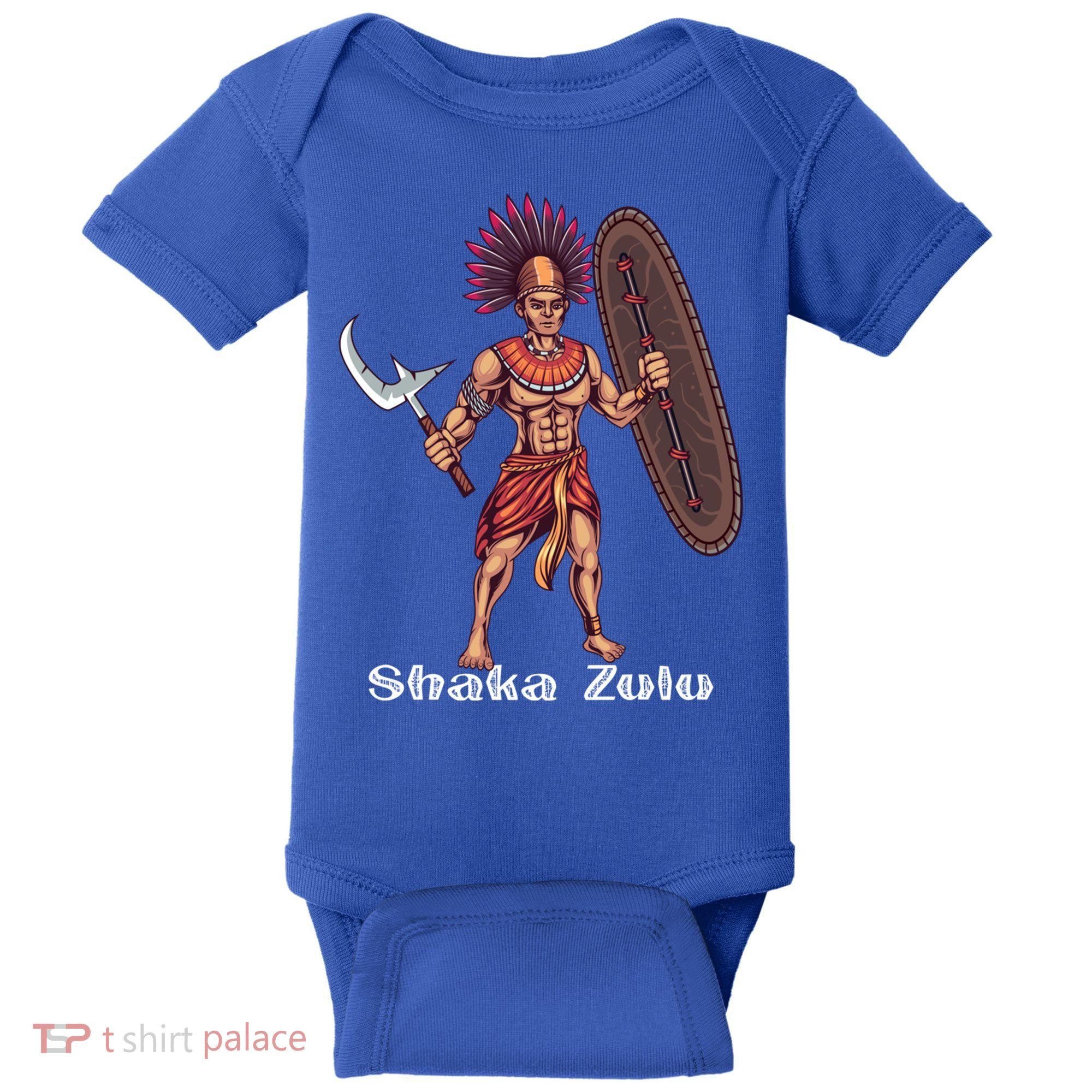 Shaka Zulu African Warrior Leader African King Juneteenth Gift Baby Bodysuit