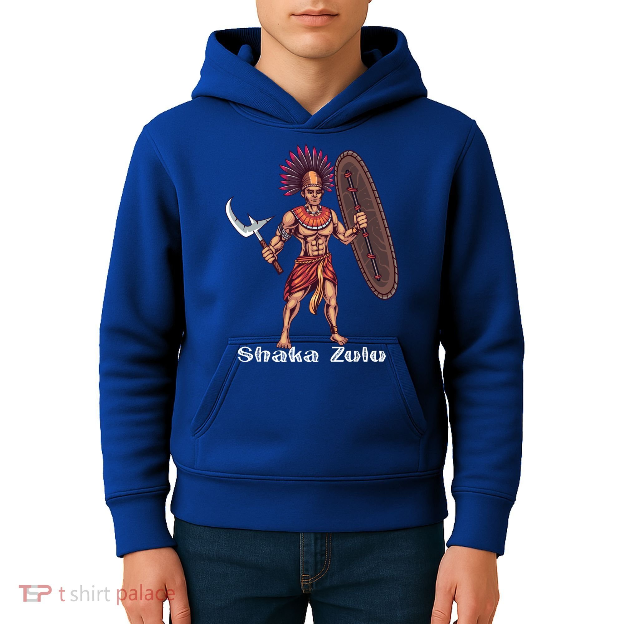 Shaka Zulu African Warrior Leader African King Juneteenth Gift Kids Hoodie