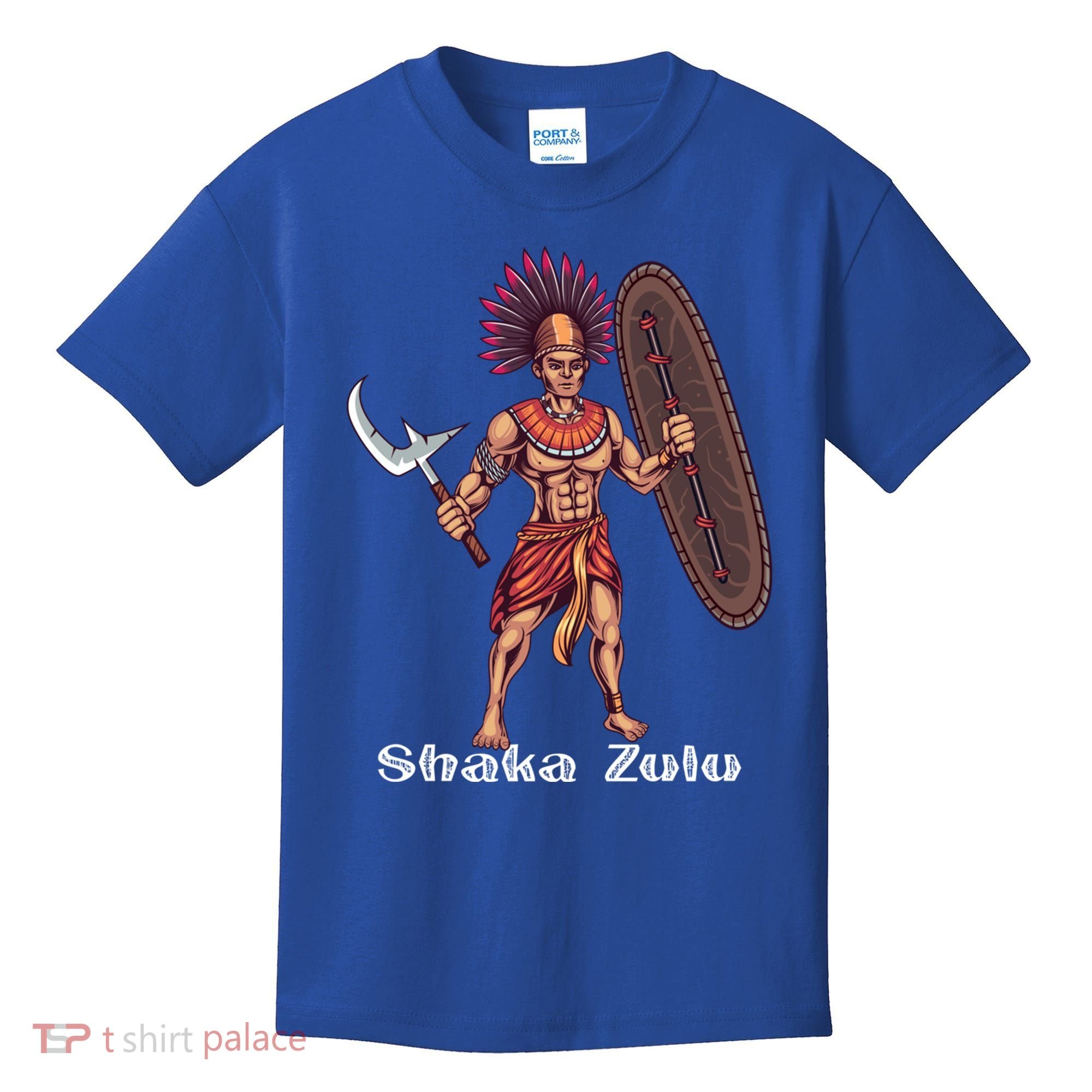 Shaka Zulu African Warrior Leader African King Juneteenth Gift Kids T-Shirt