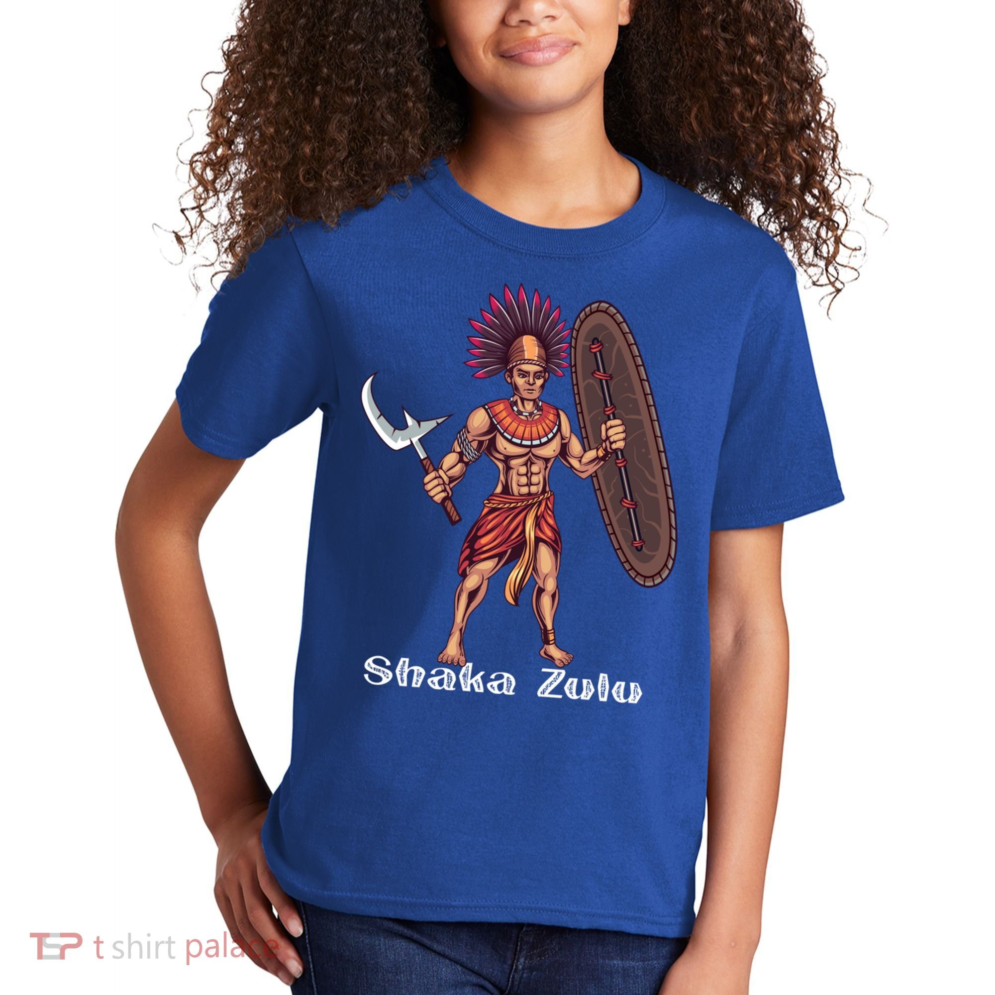 Shaka Zulu African Warrior Leader African King Juneteenth Gift Kids T-Shirt