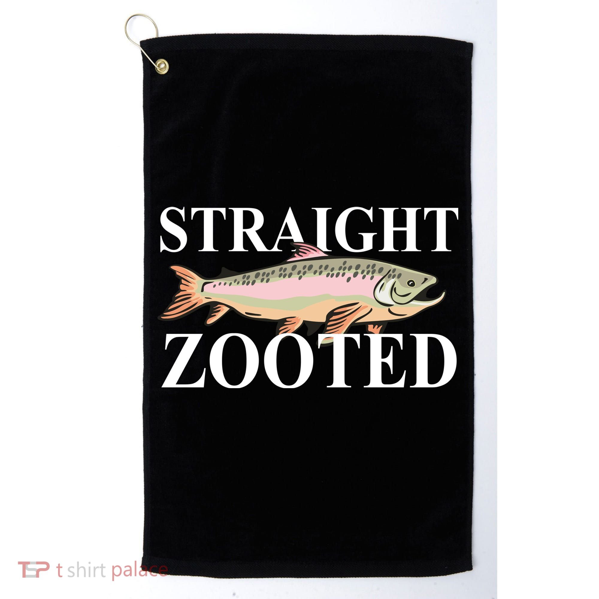 Straight Zooted Fish Golf Towel