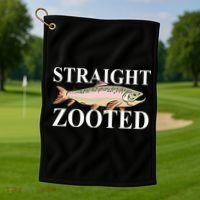 Straight Zooted Fish Golf Towel thumb 1