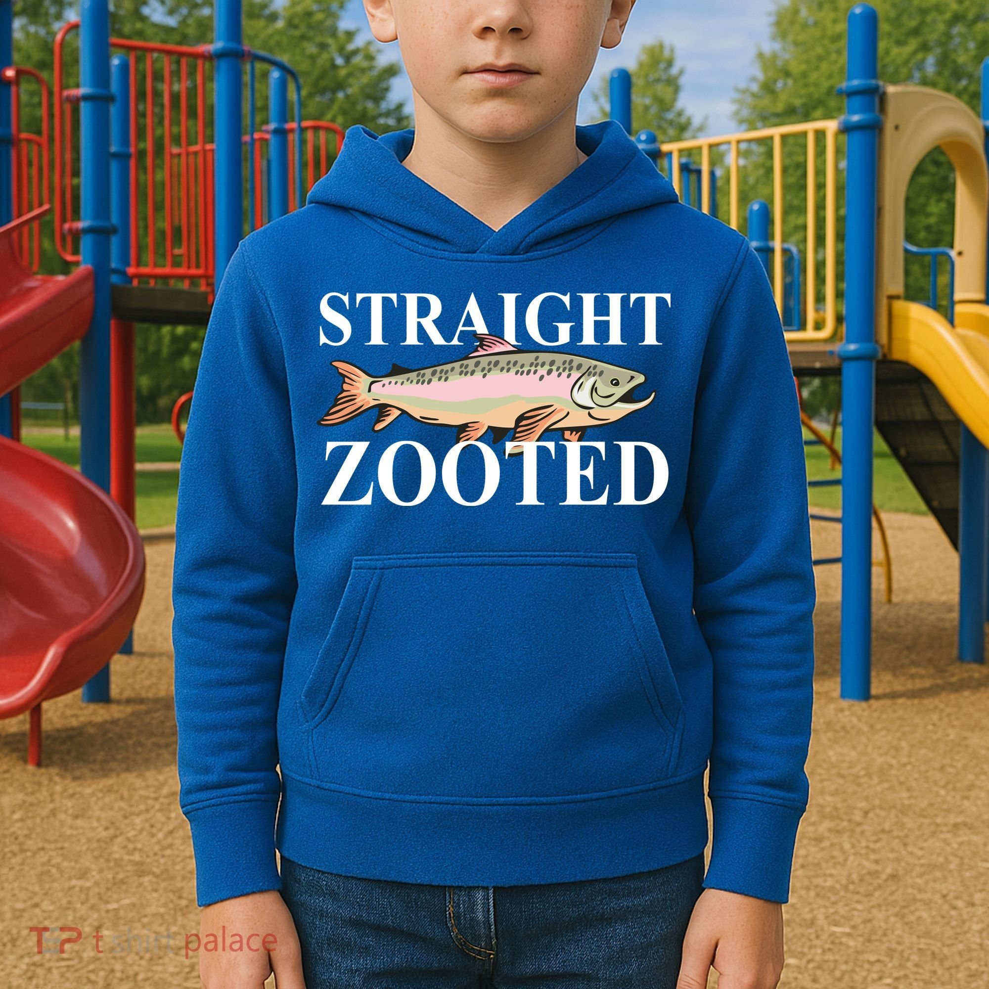 Straight Zooted Fish Kids Hoodie