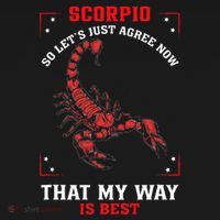 Scorpio Zodiac My Way Is Best October November Birthday Flat Bill Trucker Hat thumb 2