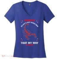 Scorpio Zodiac My Way Is Best October November Birthday Women's V-Neck T-Shirt thumb 0