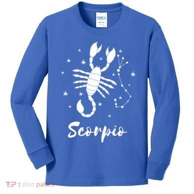 Scorpio Zodiac Sign Gift Kids Long Sleeve Shirt