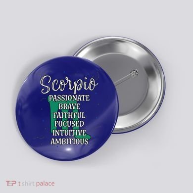 Scorpio Zodiac Sign October November Birthday Facts Traits Cool Gift Button