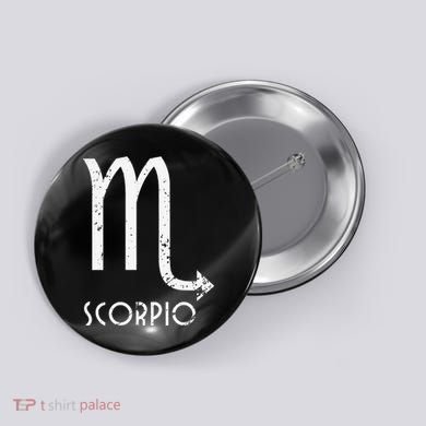 Scorpio Zodiac Sign October November Birthday Gift Button
