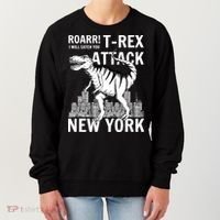 T-Rex Attacks New York Women's Sweatshirt thumb 0